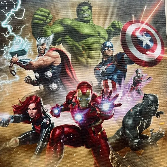 Marvel Avengers Characters Comic Wall Canvas - Picture 2 of 3